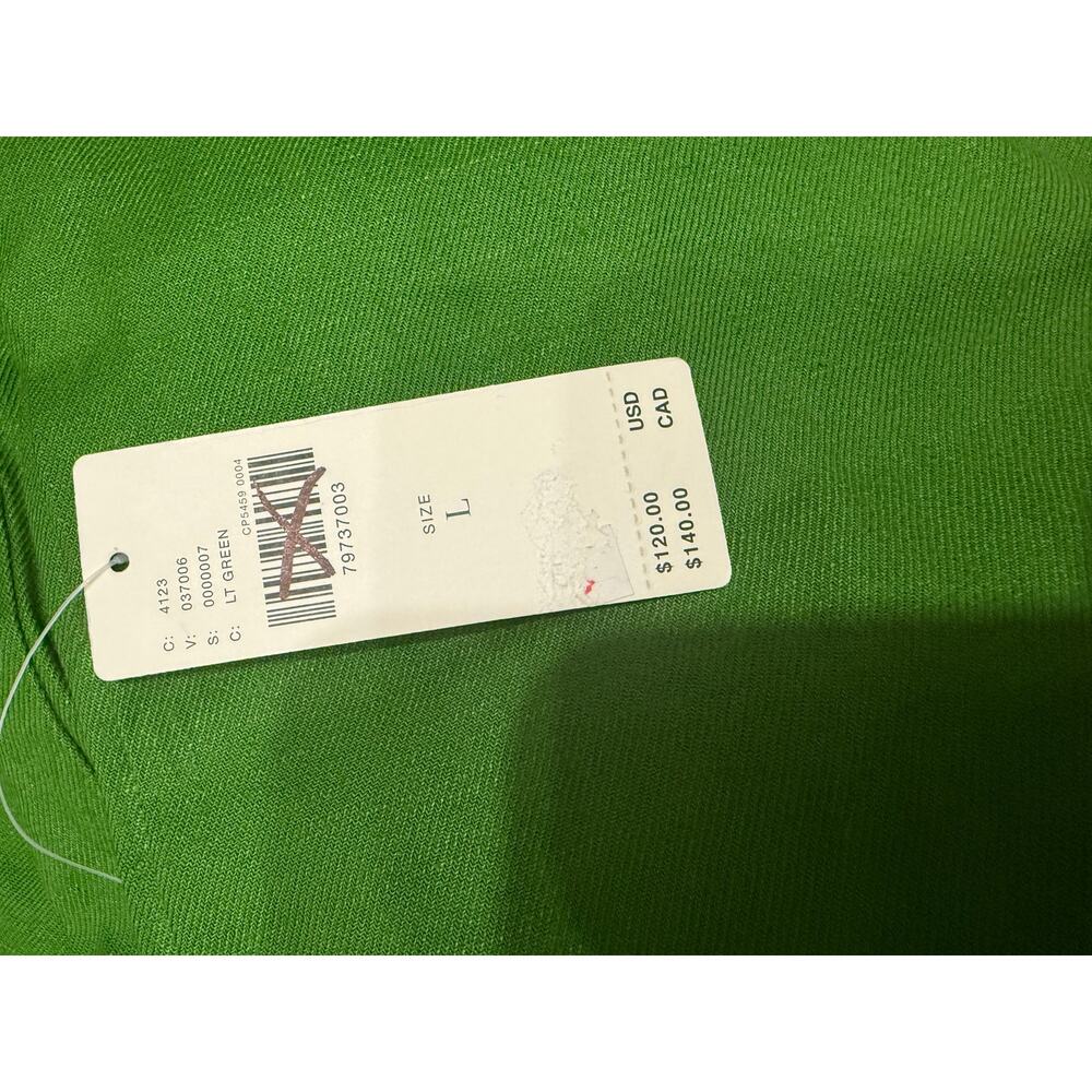 Anthropologie Maeve Wide-Leg Pull-On Green Linen-Blend Pants Size L $130 - Picture 7 of 7